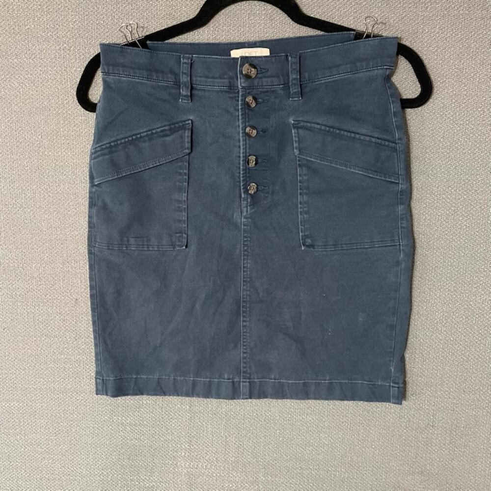 Loft Outlet Utility Chino Front Button Skirt PS Twee Preppy Academia